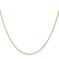 14 Karat Yellow Gold 1.2 mm Diamond Cut Cable Chain 18 Inches