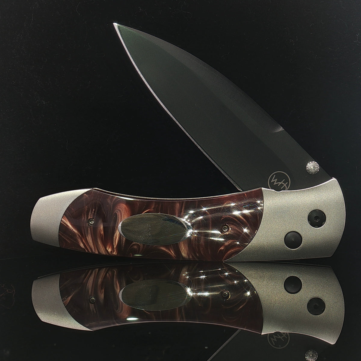 William Henry Titanium and Stainless Steel A Series Pocket Knife