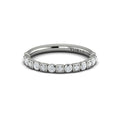 Vlora White Gold Round and Square Bezel Diamond Wedding Band