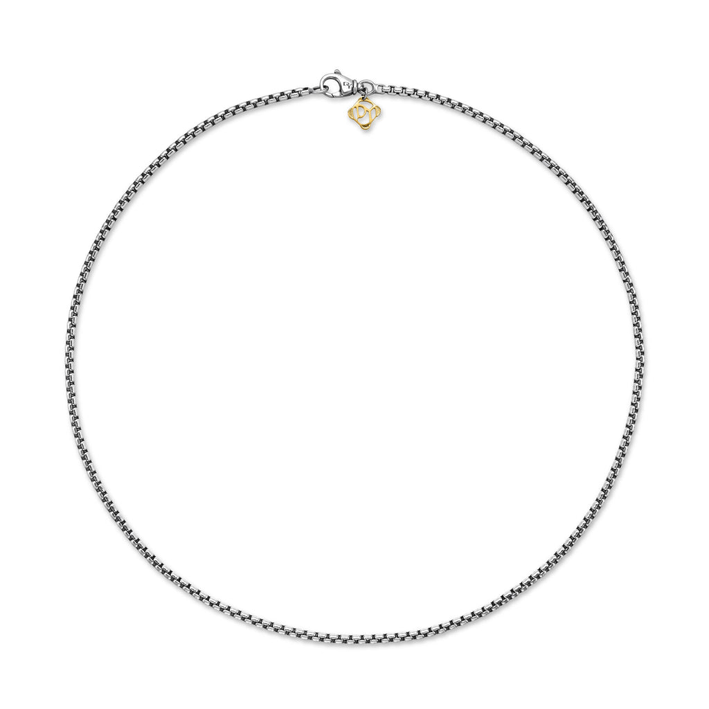 David Yurman Sterling Silver and Yellow Gold Box Chain