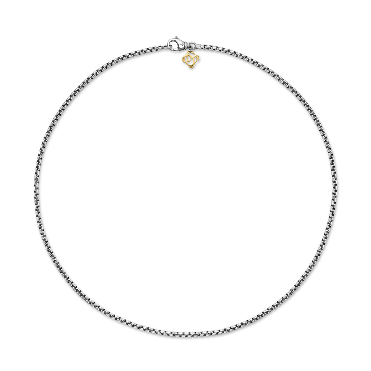 David Yurman Sterling Silver and Yellow Gold Box Chain