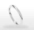 White Gold 2 mm Domed Comfort Fit Wedding Band