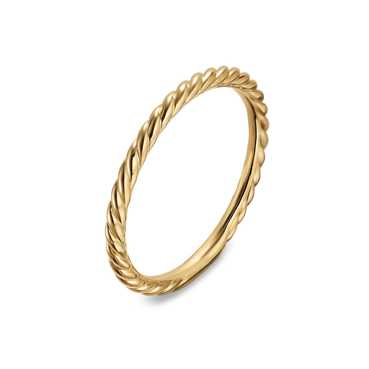 David Yurman Yellow Gold Petite Modern Renaissance Band Ring
