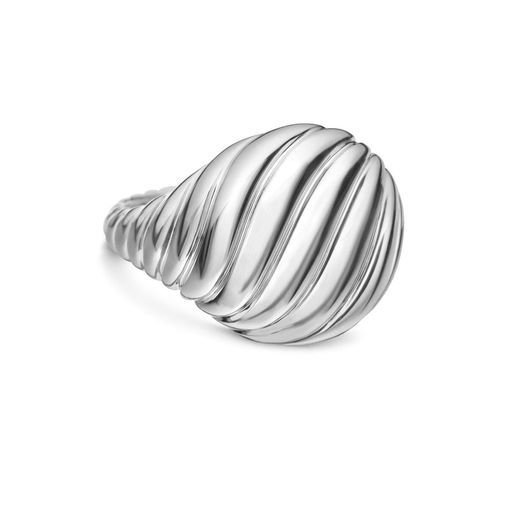 David Yurman Sterling Silver Sculpted Cable Pinky Ring