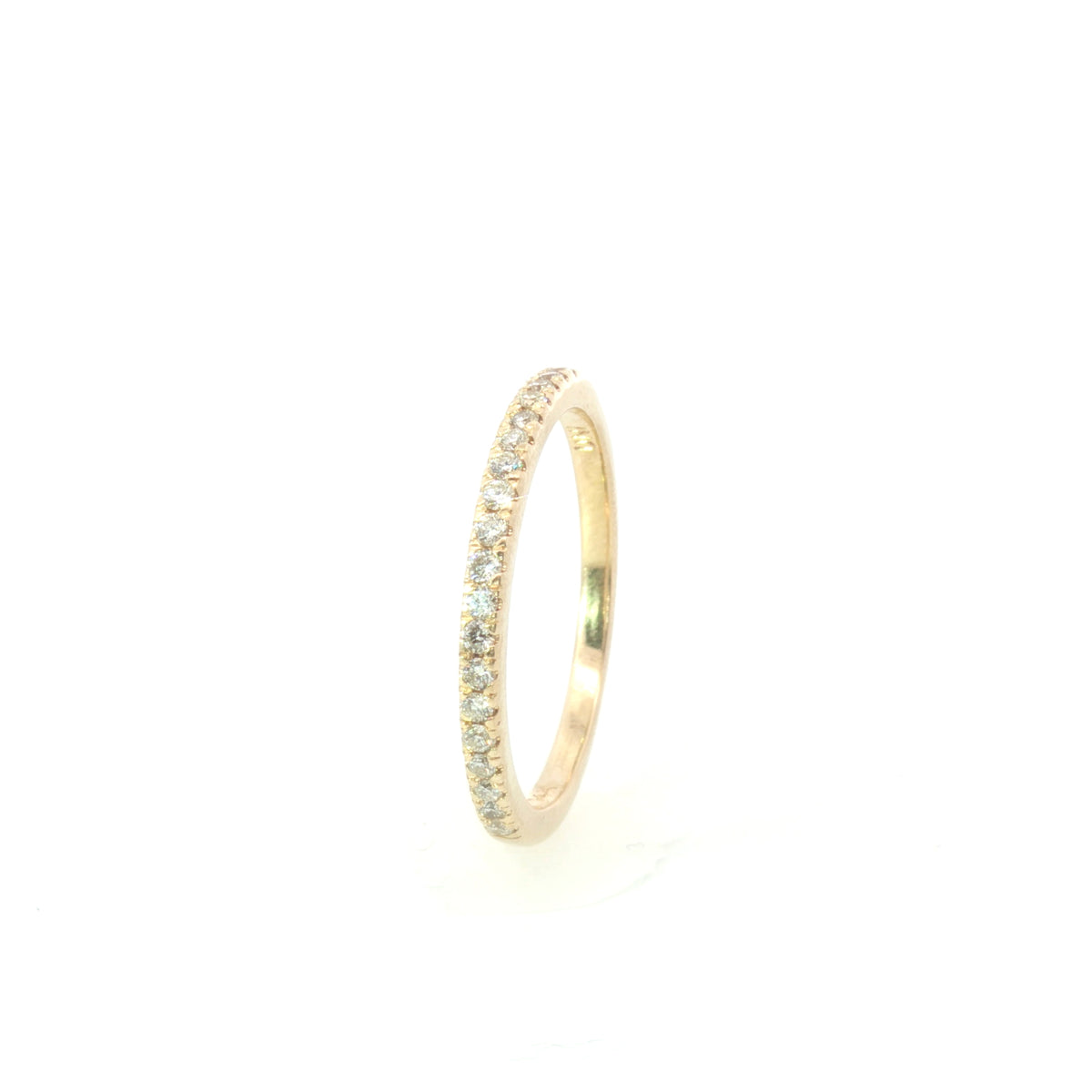 Estate Yellow Gold Petite Diamond Band