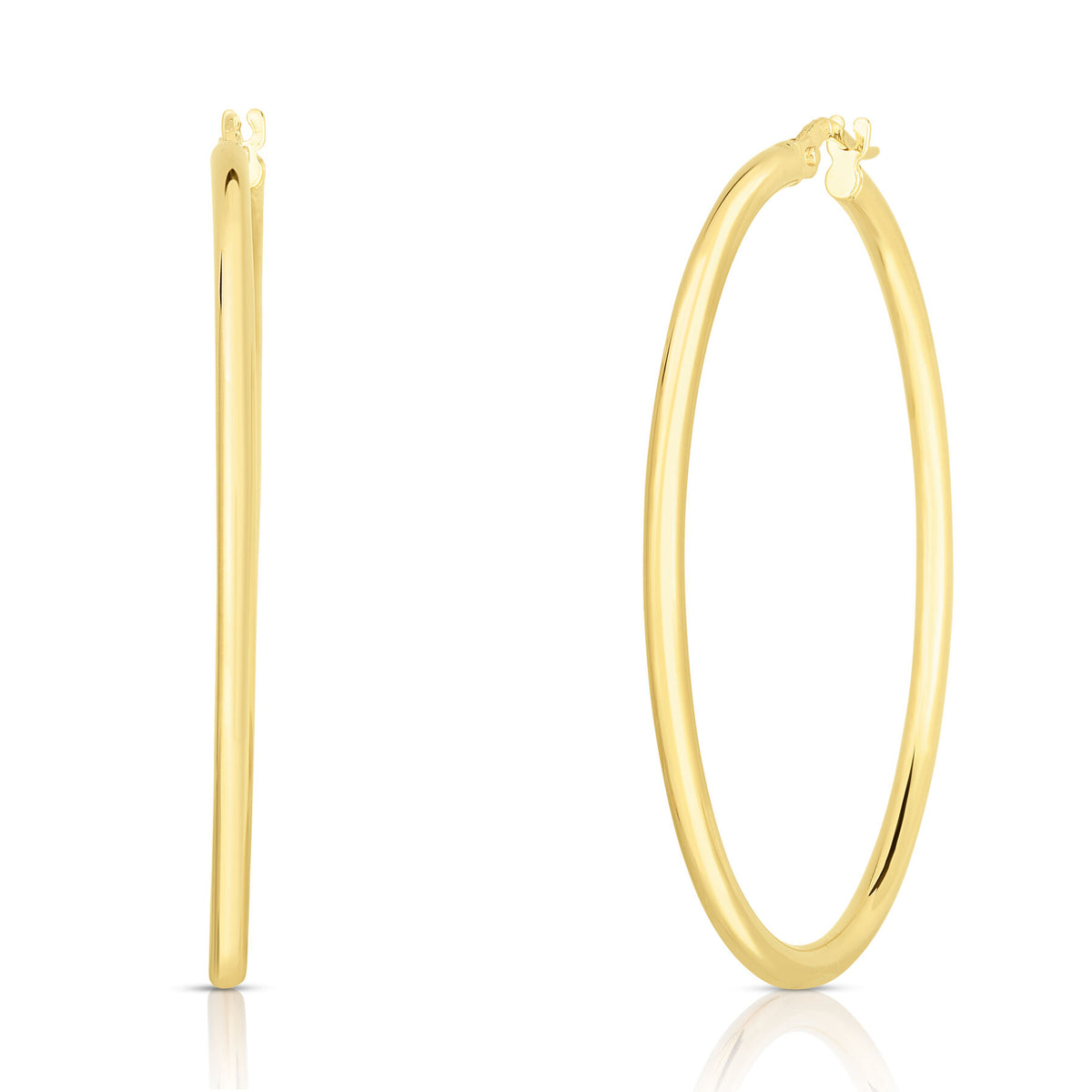Roberto Coin Yellow Gold Designer Gold The Perfect Hoop Large Earrings