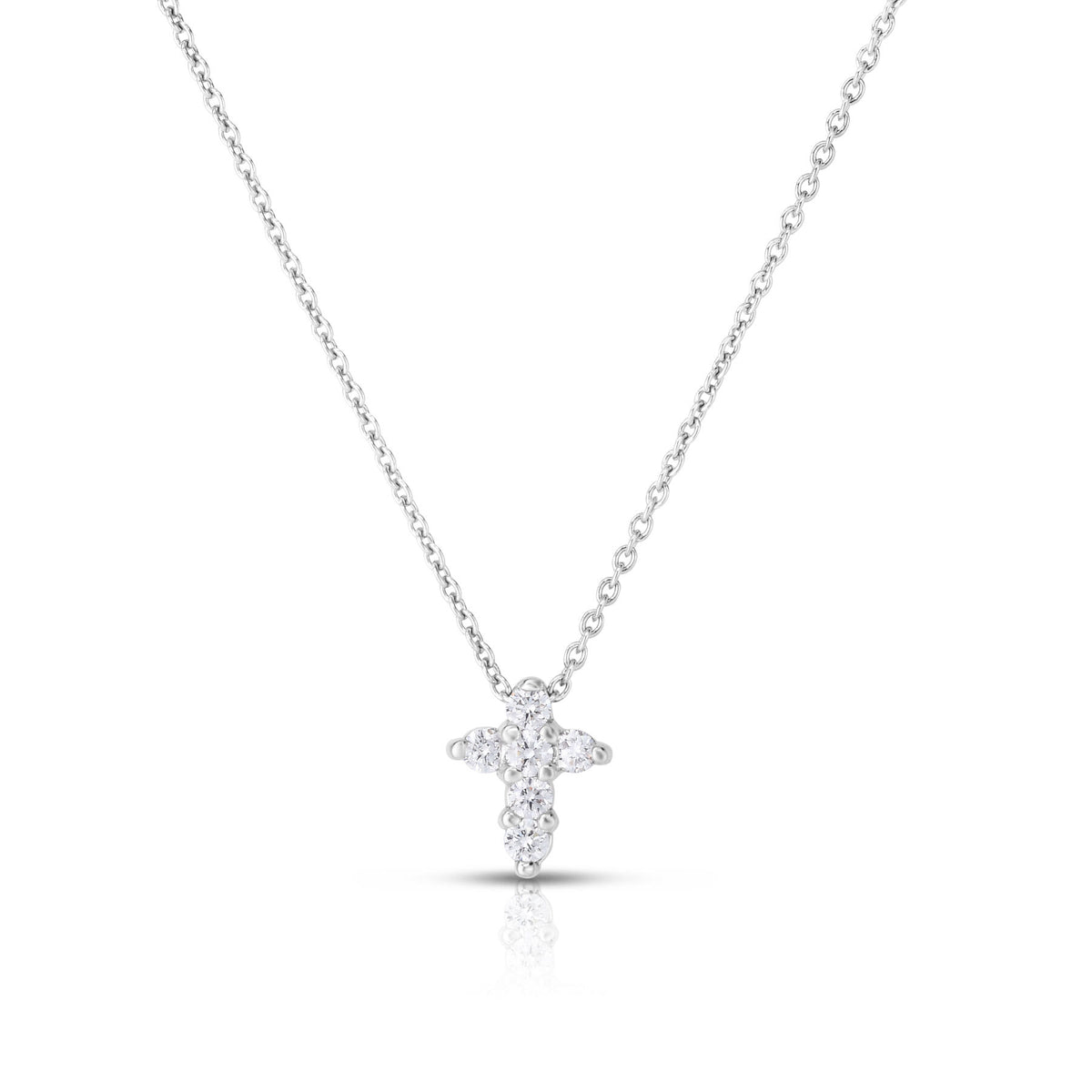 Roberto Coin White Gold Baby Cross Pendant Necklace