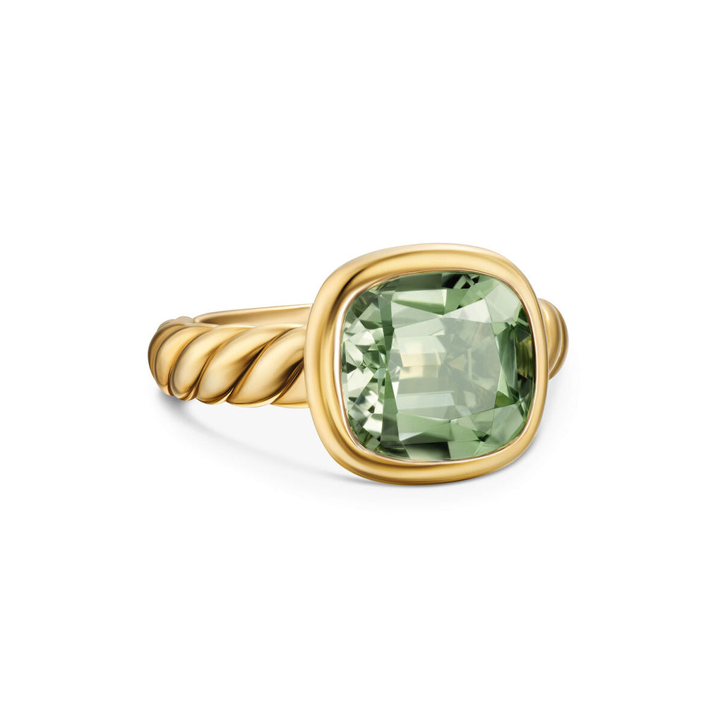David Yurman Yellow Gold Mercer Stone Prasiolite Ring