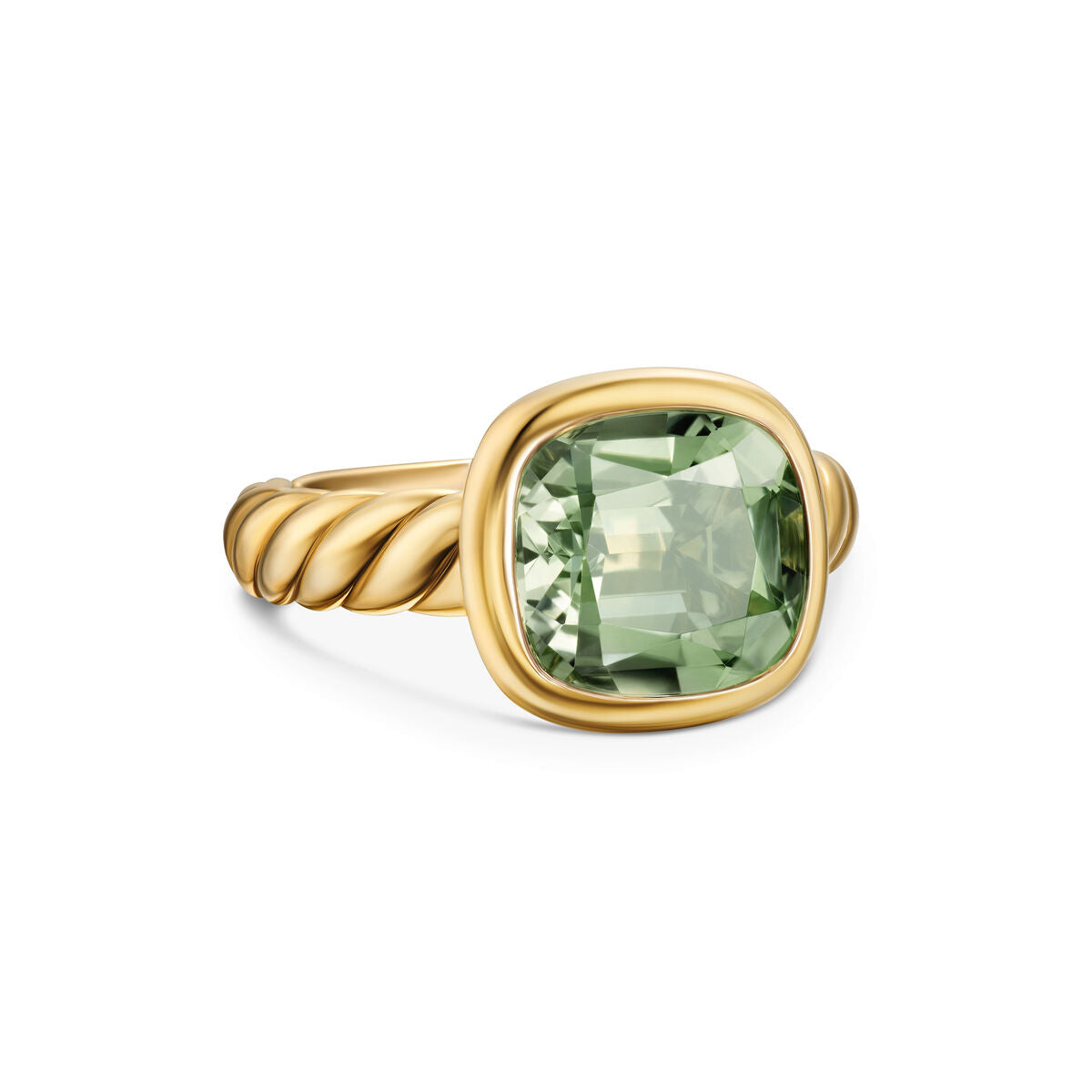 David Yurman Yellow Gold Mercer Stone Prasiolite Ring