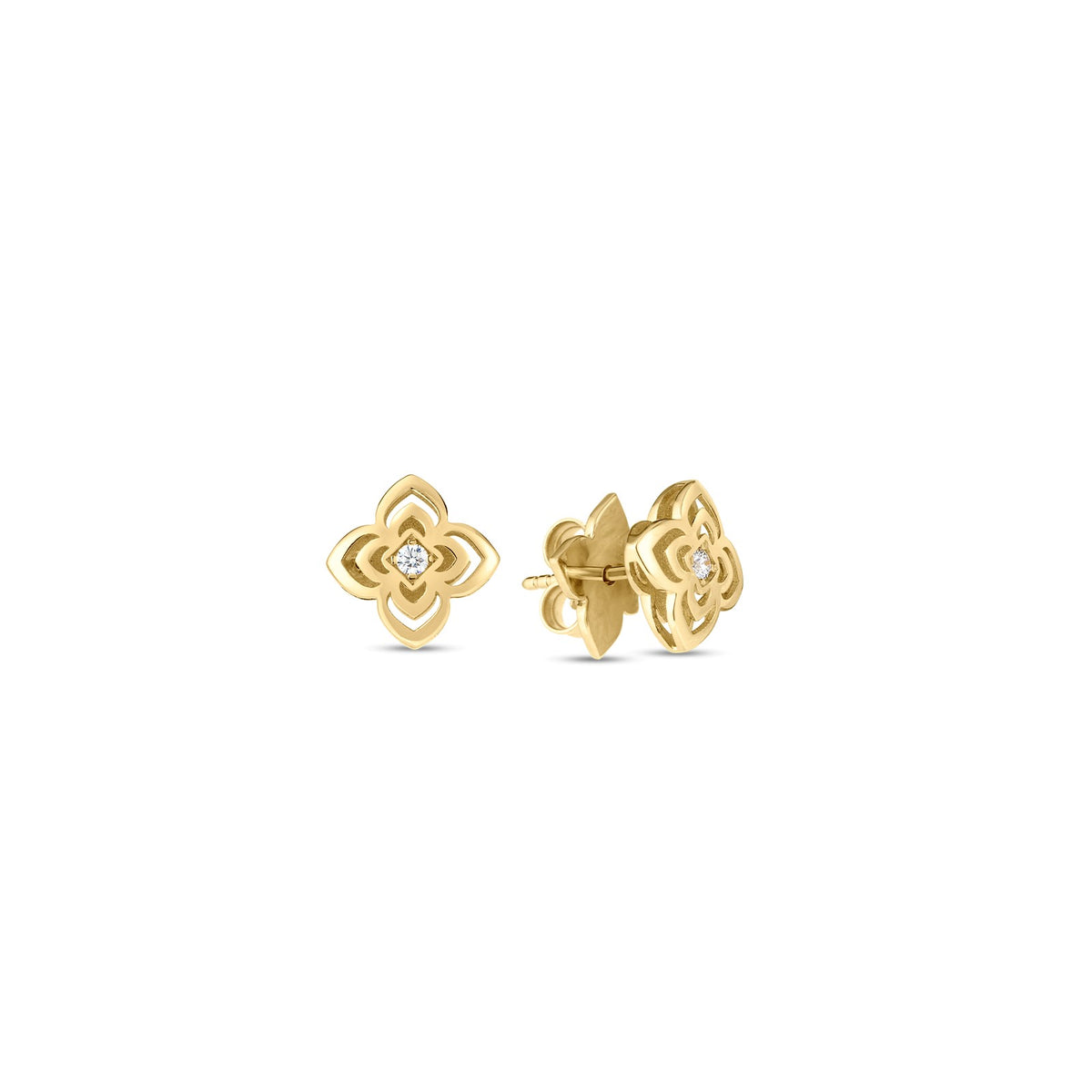 Roberto Coin Yellow Gold Mini Palazzo Ducale Stud Earrings