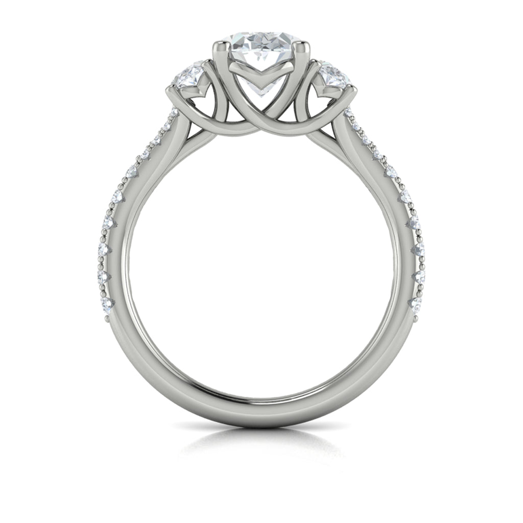 Vlora Diamond Split Shank Engagement Ring Mounting