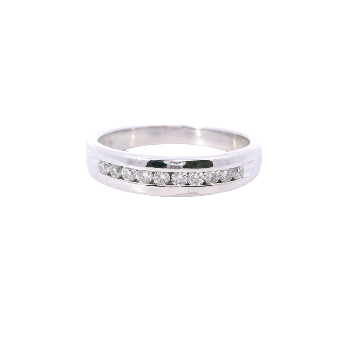 Estate White Gold Quarter Carat Channel Set Diamond Ring