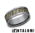 Benchmark 8 mm Gray Tantalum and Lava Rock Center Wedding Band