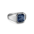 David Yurman Sterling Silver Streamline Pietersite Signet Ring
