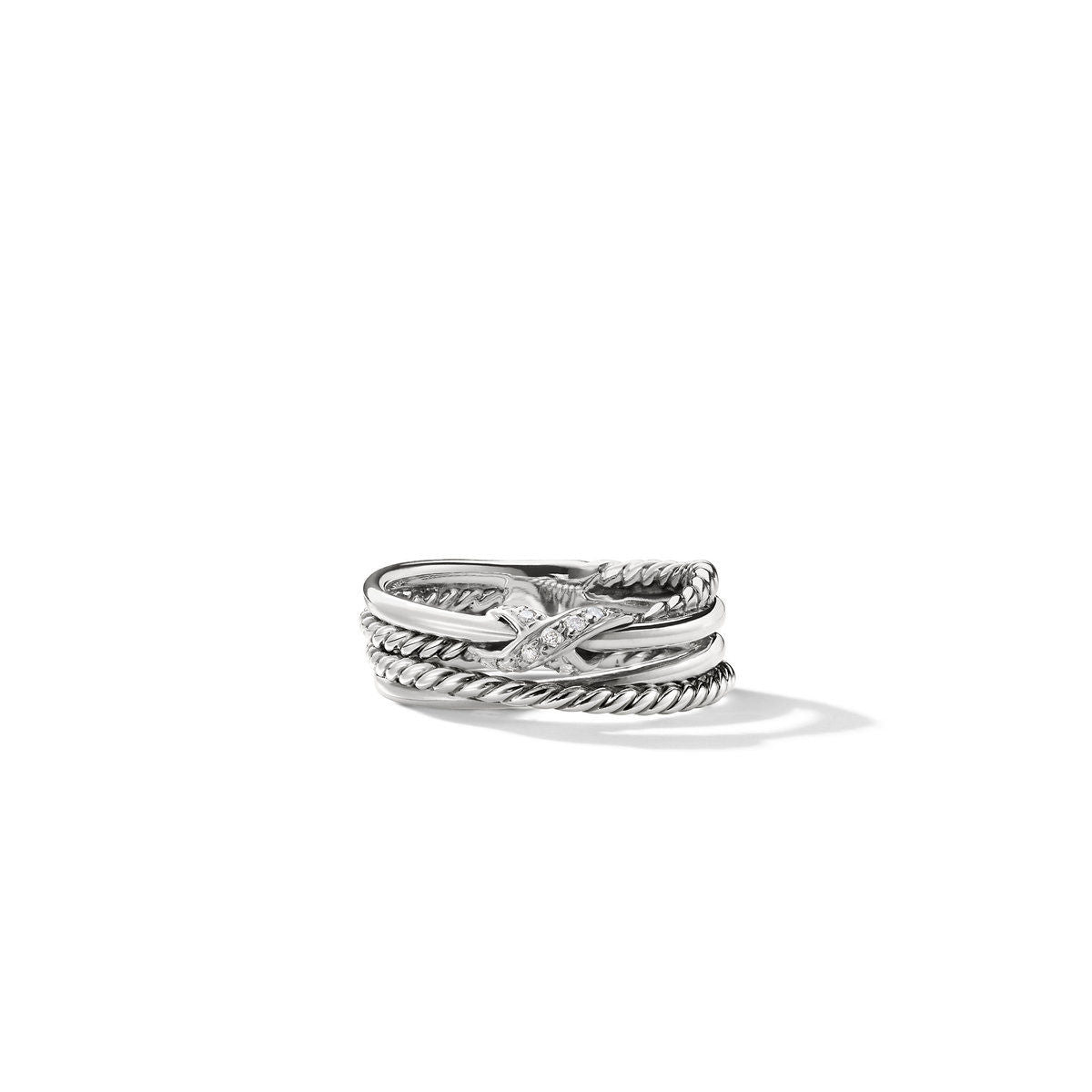 David Yurman Sterling Silver Crossover X Band Ring