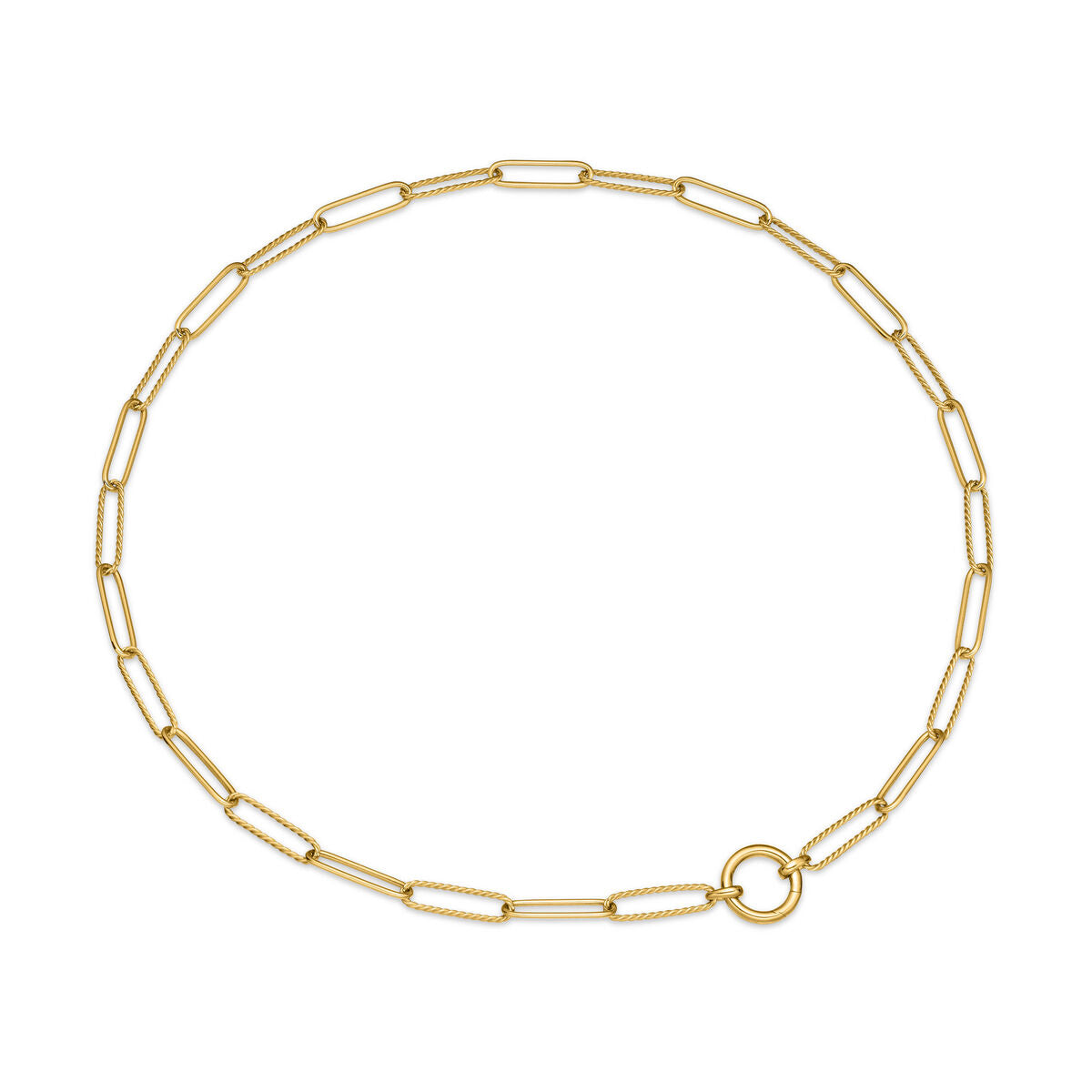 David Yurman Yellow Gold Madison Elongated Chain Necklace