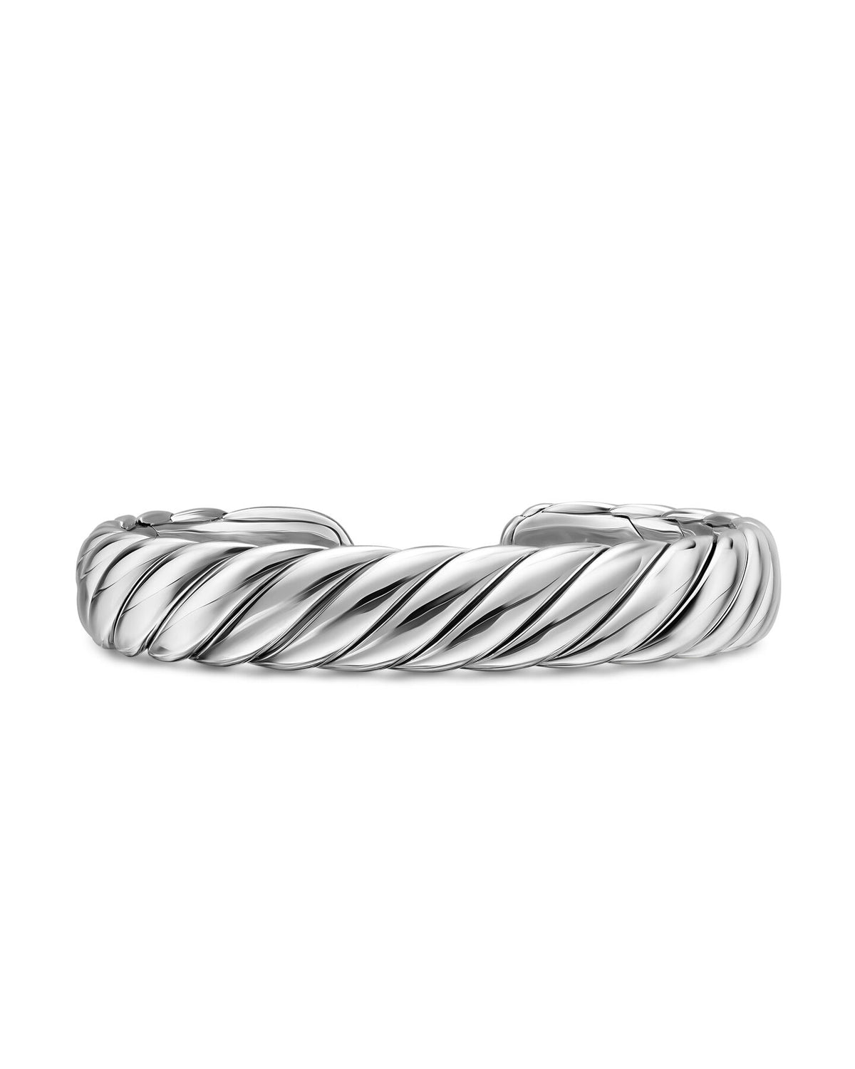 David Yurman Silver 11 mm Sculpted Cable Flex Bracelet