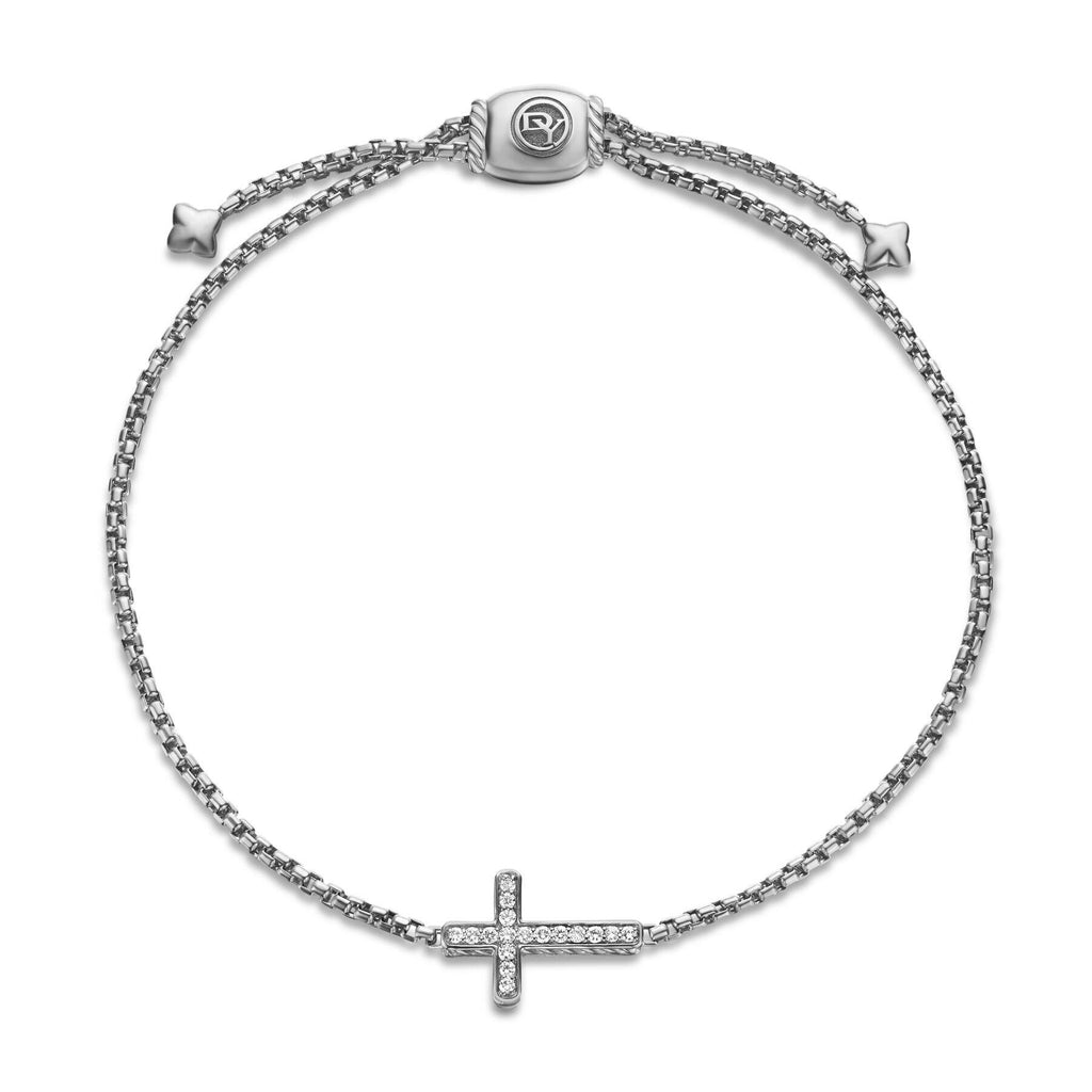 David Yurman Sterling Silver Petite Sideways Cross Bracelet