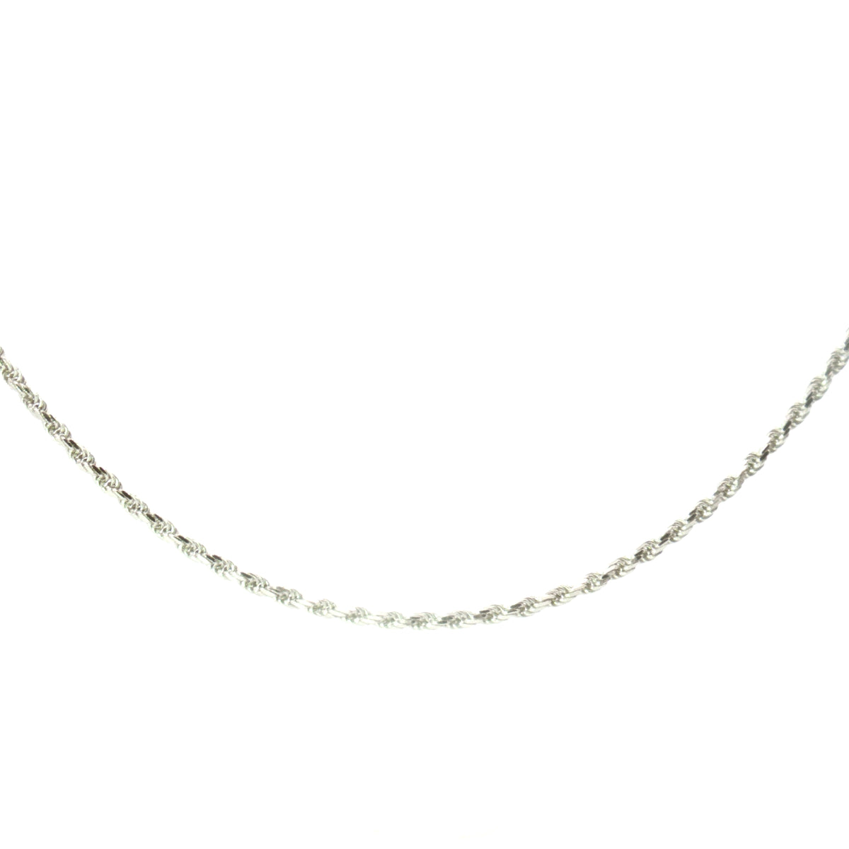 Estate White Gold Rope Chain 18 Inches