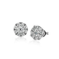 Simon G White Gold Mosaic Diamond Stud Earrings