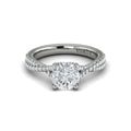 Vlora White Gold Diamond Crossover Split Shank Engagement Ring Mounting