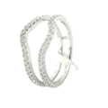 White Gold Slight Curve Diamond Insert Wedding Band