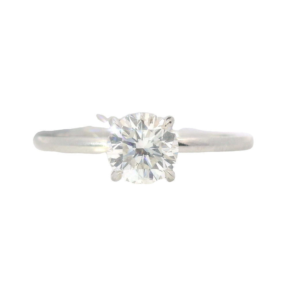 Platinum Forevermark Micaela's Delicate Hidden Diamond and Round Center Diamond Engagement Ring