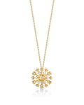 Roberto Coin Yellow Gold Dandelion Diamond Medium Pendant Necklace