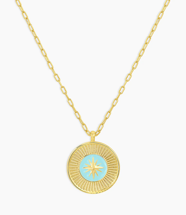Gorjana Gold Tone Compass Pendant Necklace