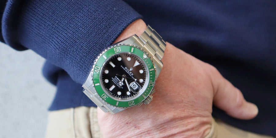 Pre-owned timepiece on wrist 