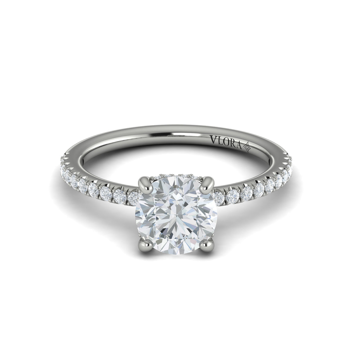 Vlora Petite Diamond Band Engagement Ring Mounting Builder