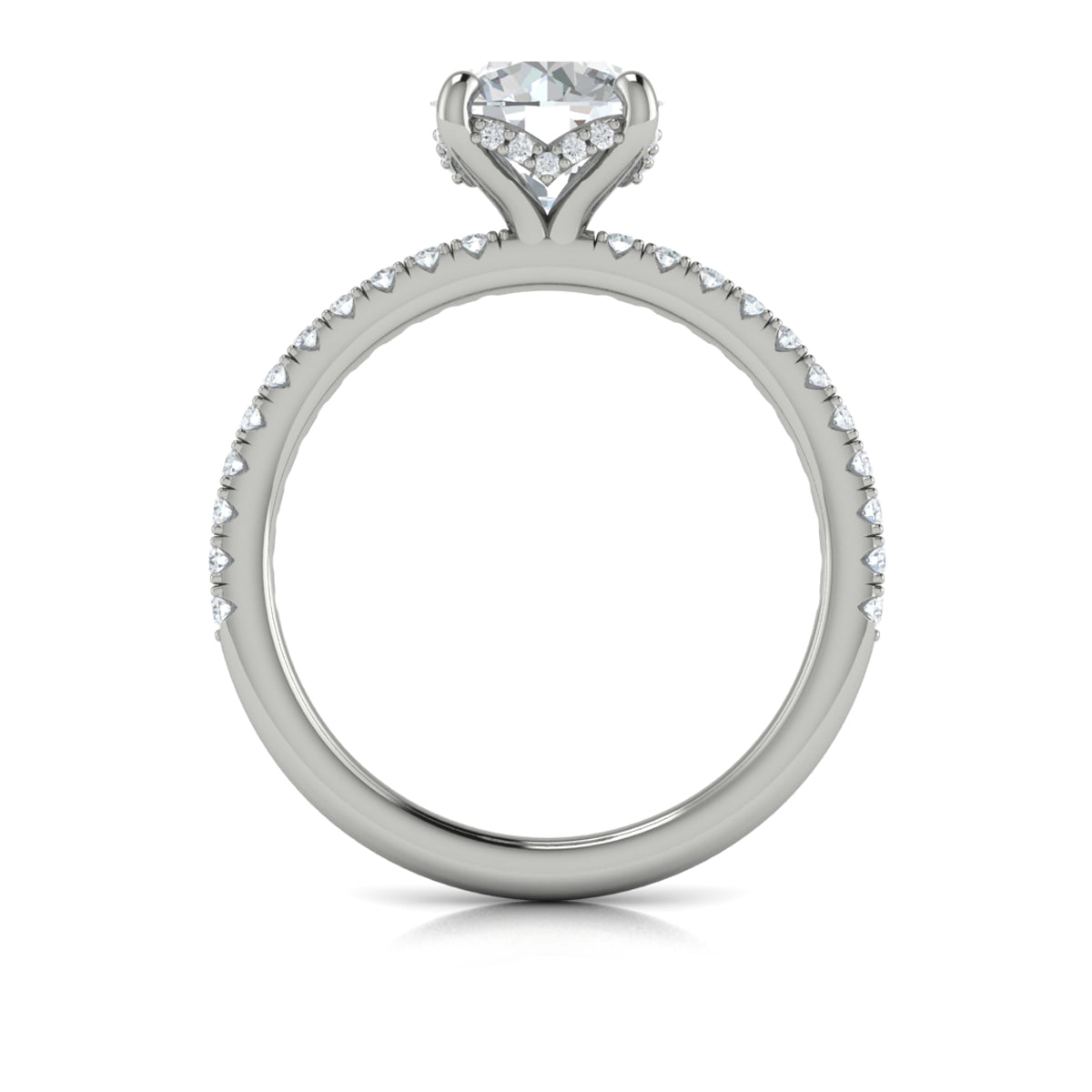 Vlora Petite Diamond Band Engagement Ring Mounting Builder