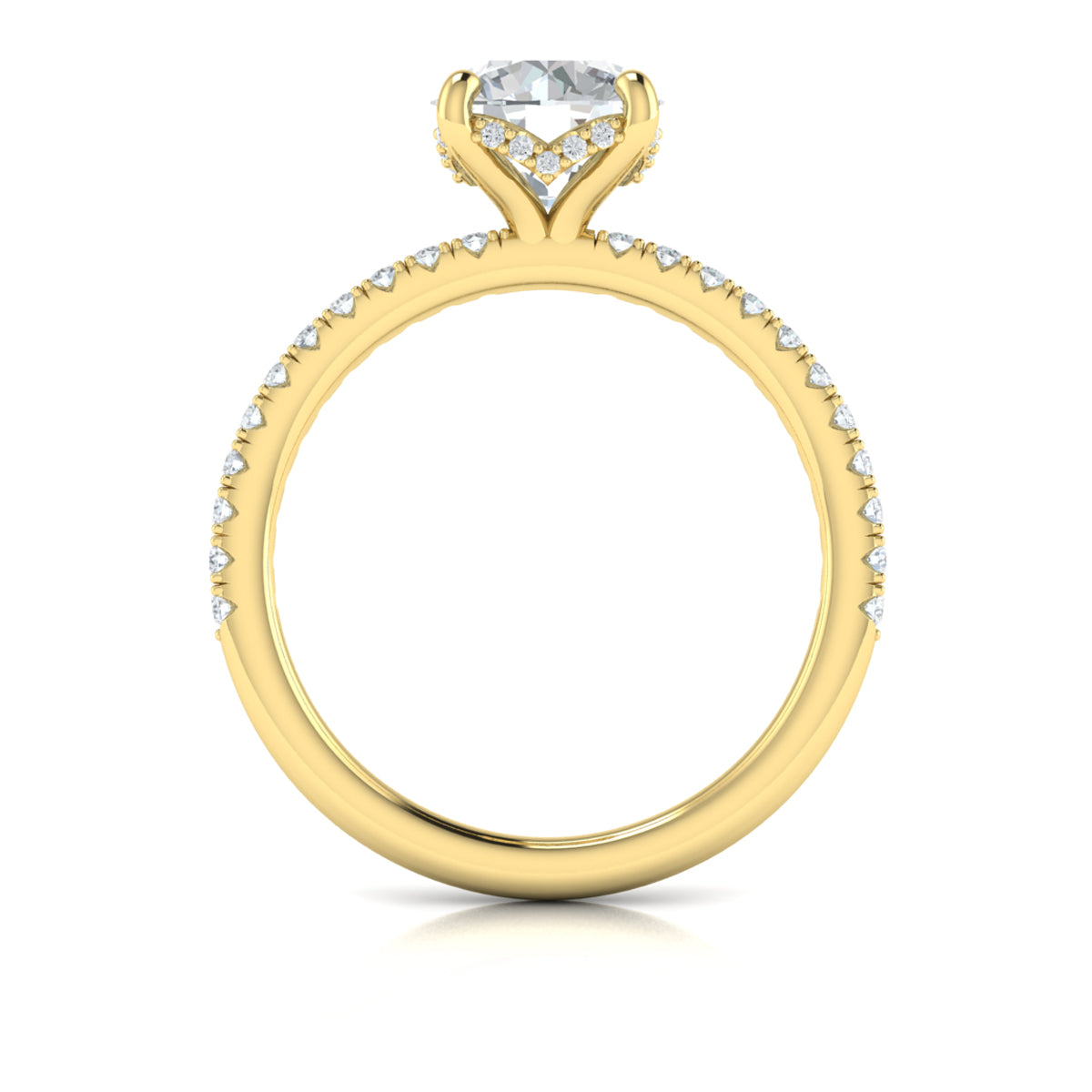 Vlora Petite Diamond Band Engagement Ring Mounting Builder