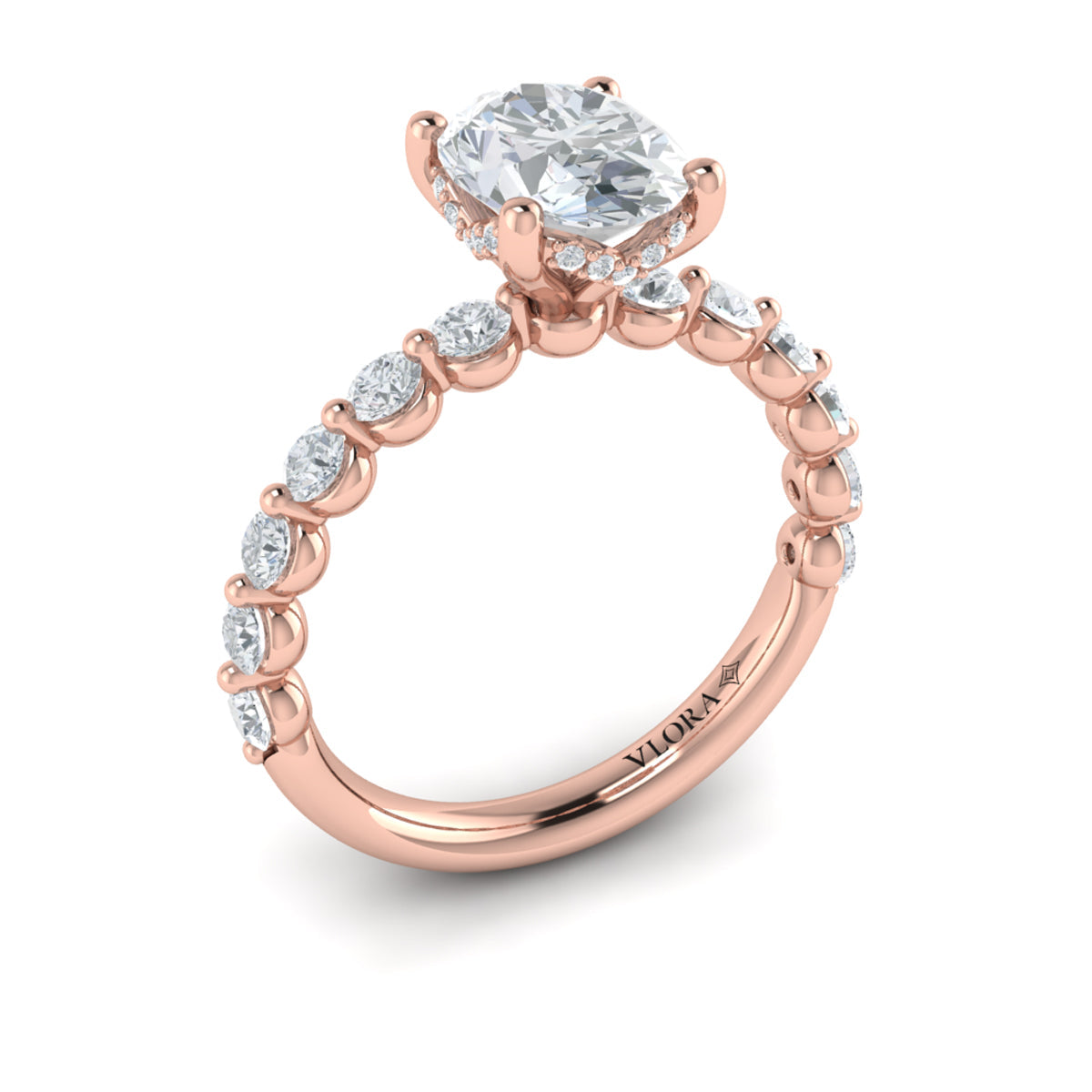 Vlora Bubble Diamond Engagement Ring Builder