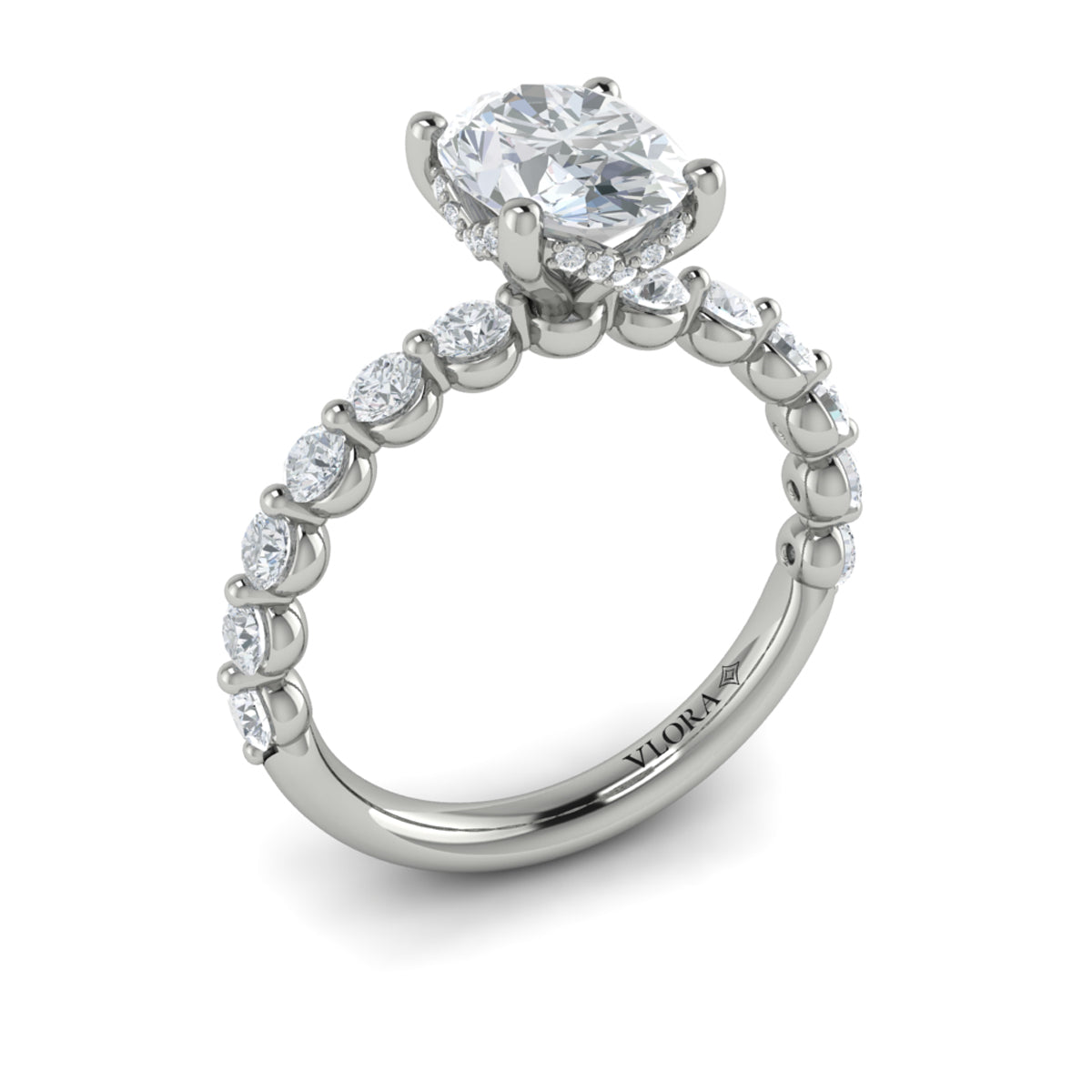 Vlora Bubble Diamond Engagement Ring Builder