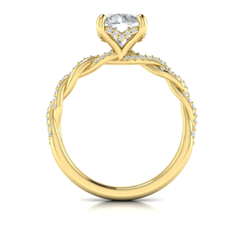 Vlora Diamond Twist Engagement Ring Builder