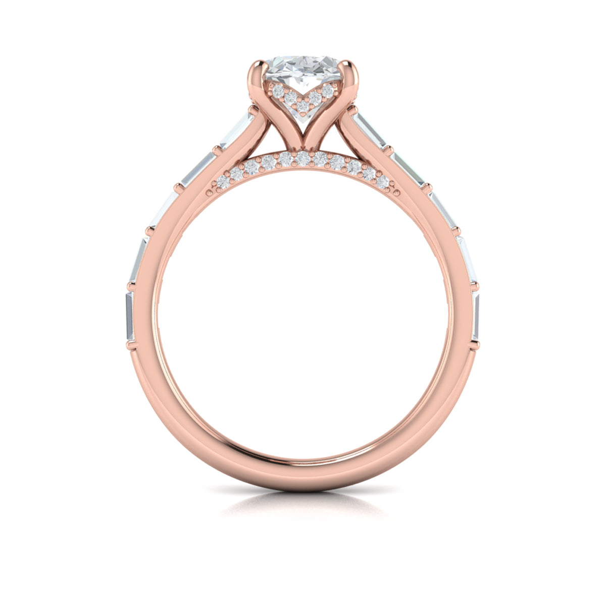 Vlora Baguette Diamond Engagement Ring Builder