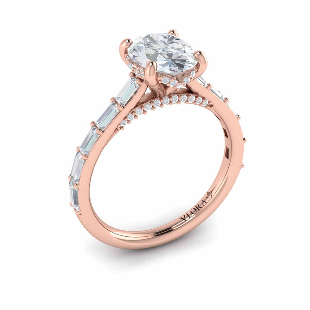 Vlora Baguette Diamond Engagement Ring Builder