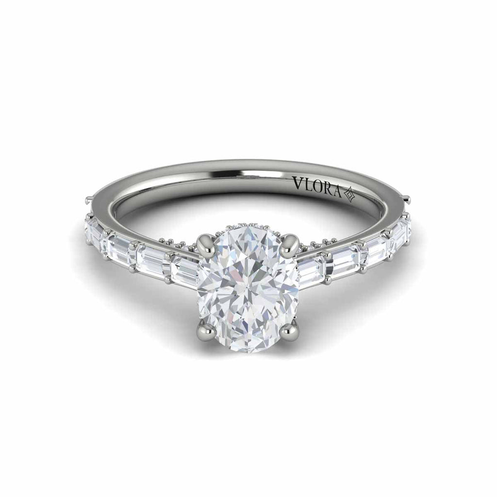 Vlora Baguette Diamond Engagement Ring Builder