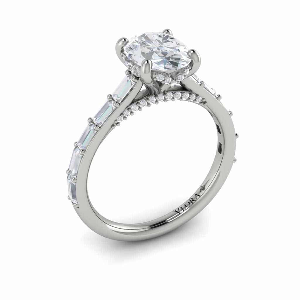 Vlora Baguette Diamond Engagement Ring Builder