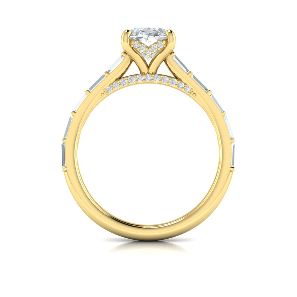 Vlora Baguette Diamond Engagement Ring Builder
