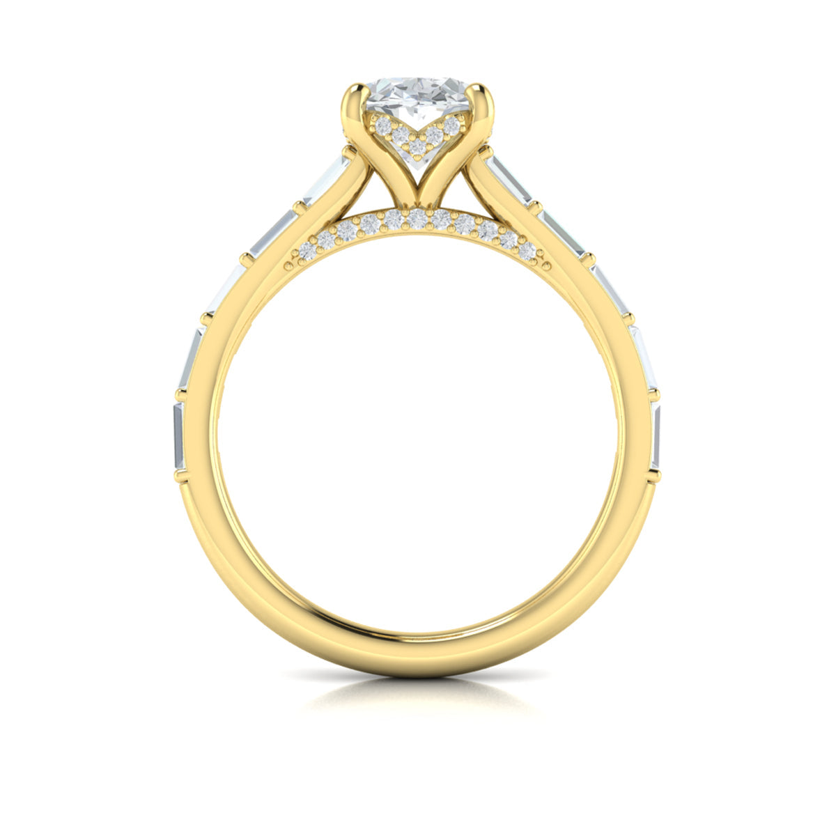 Vlora Baguette Diamond Engagement Ring Builder