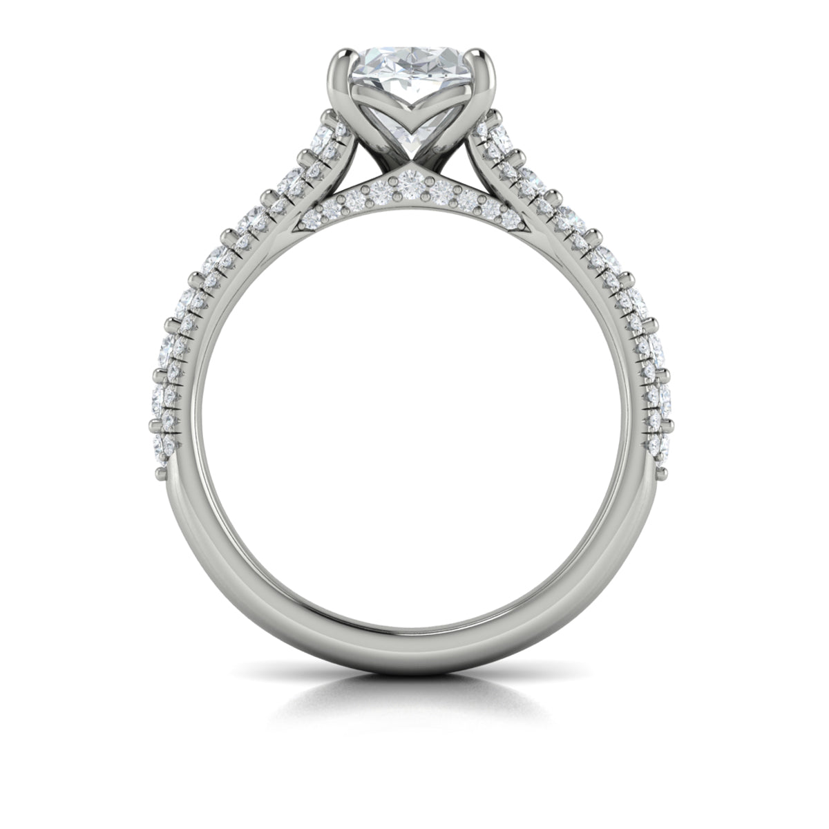 Vlora Three Row Engagement Ring Builder