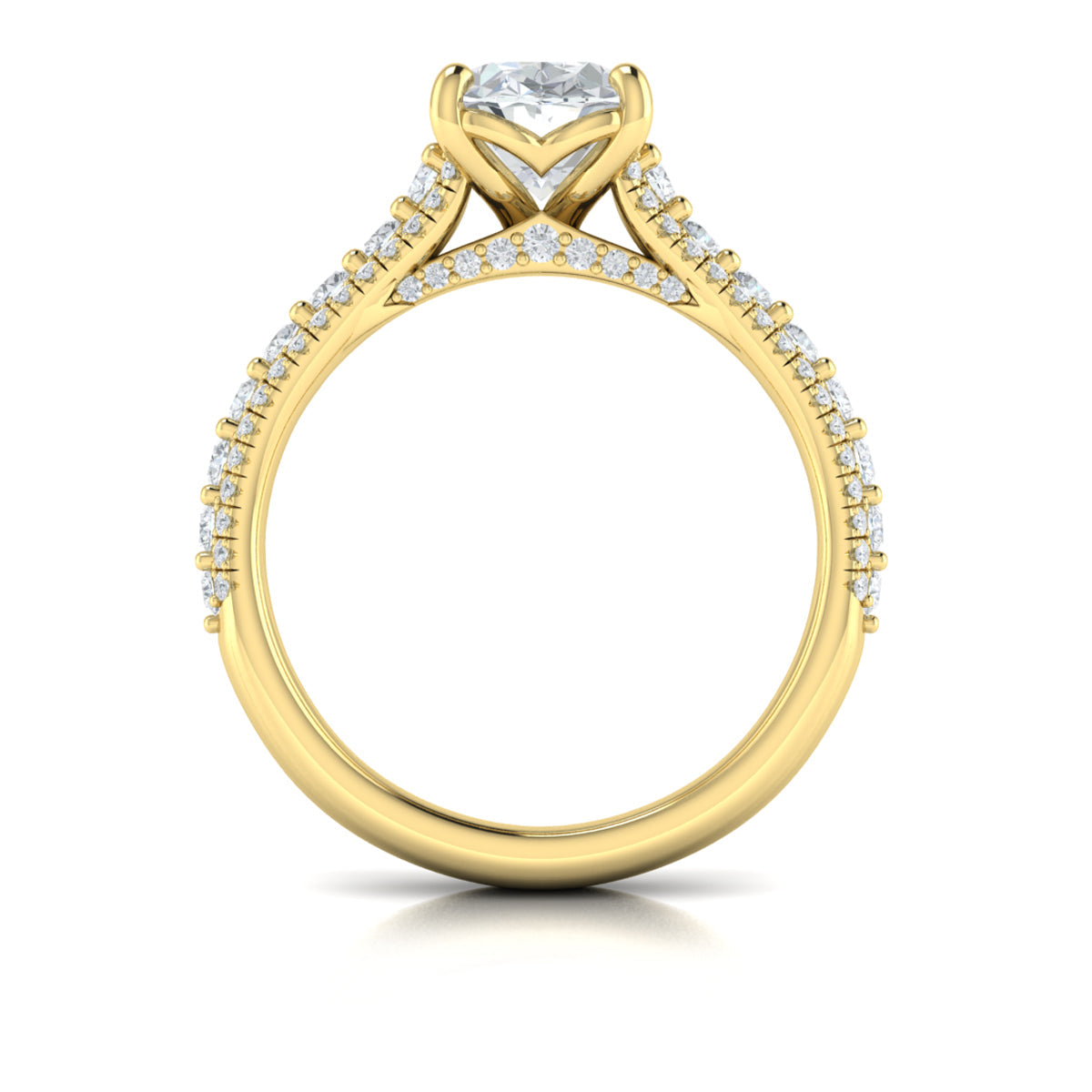 Vlora Three Row Engagement Ring Builder