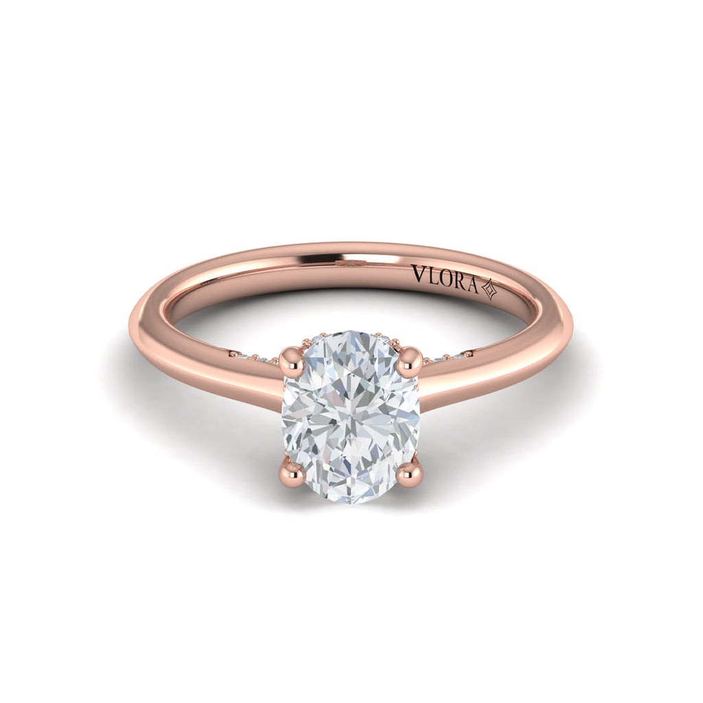 Vlora Solitaire Cathedral Engagement Ring Builder