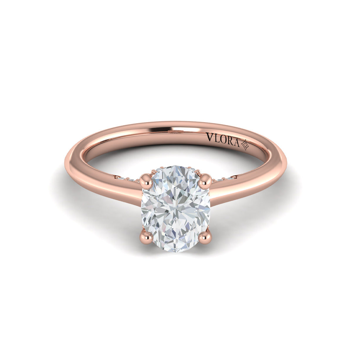 Vlora Solitaire Cathedral Engagement Ring Builder