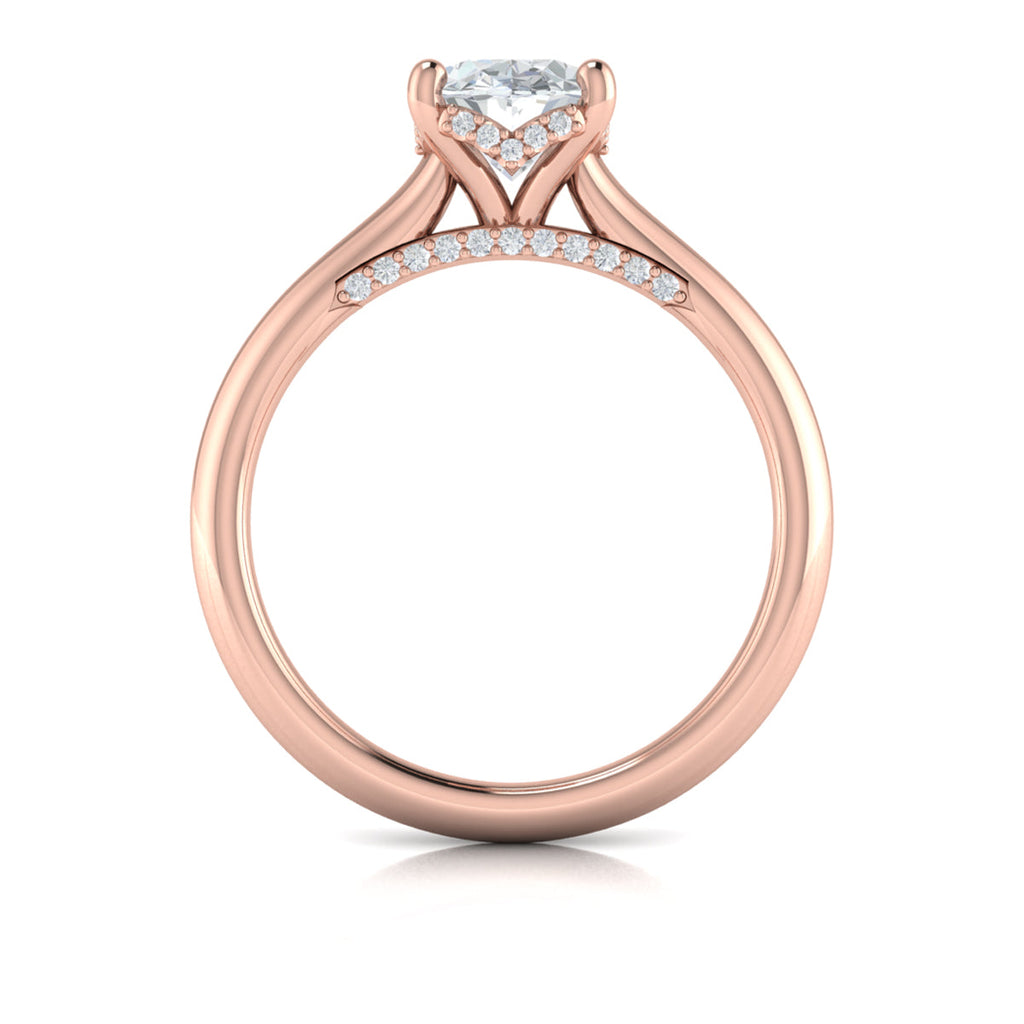 Vlora Solitaire Cathedral Engagement Ring Builder