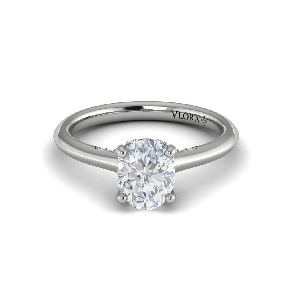 Vlora Solitaire Cathedral Engagement Ring Builder