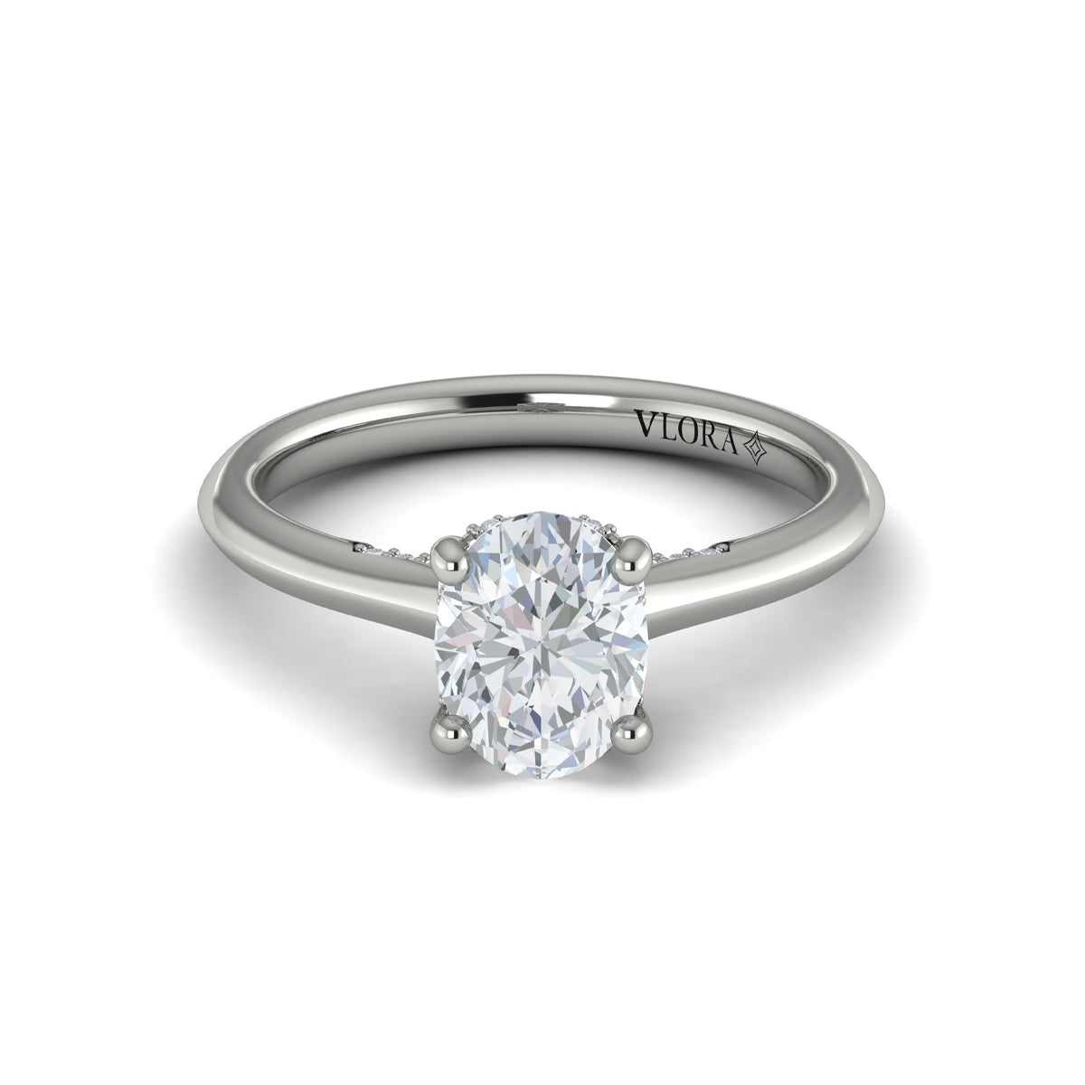 Vlora Solitaire Cathedral Engagement Ring Builder