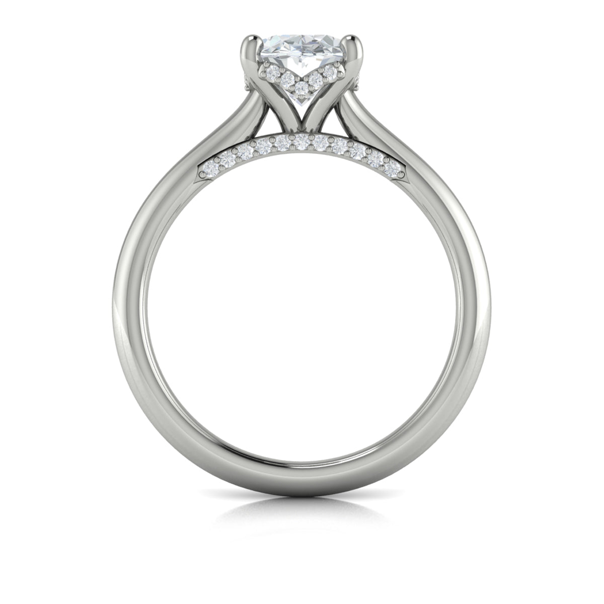 Vlora Solitaire Cathedral Engagement Ring Builder